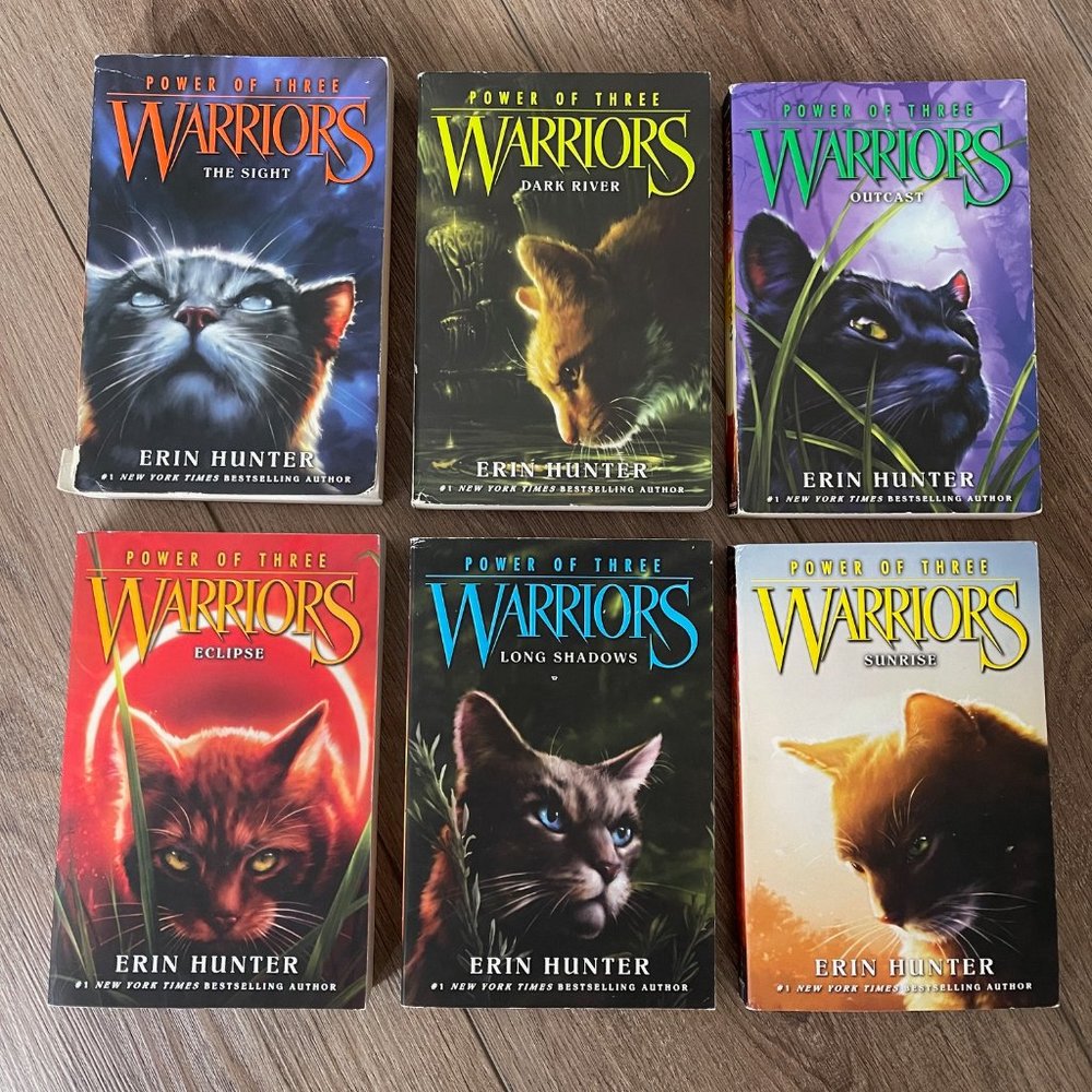 Set of 6 Warriors  Power of Three books by Erin Hunter Warrior Cats